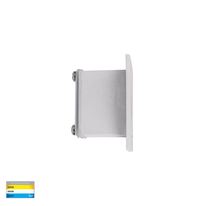 HV3111T-WHT-12V - Trin White Small Square Recessed LED Step Light
