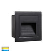 HV3112T-BLK-240V | HV3112T-BLK-12V - Trin Black Square Recessed LED Step Light
