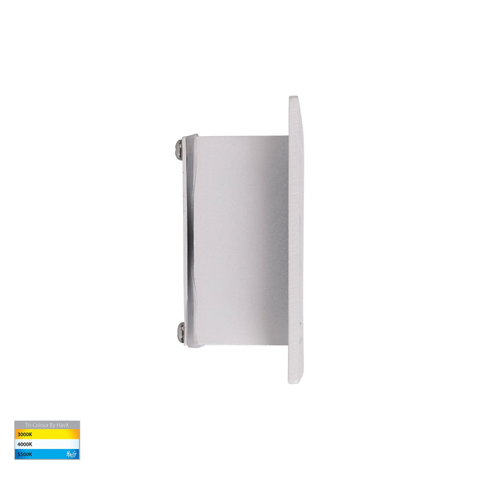 HV3112T-WHT-240V | HV3112T-WHT-12V - Trin White Square Recessed LED Step Light