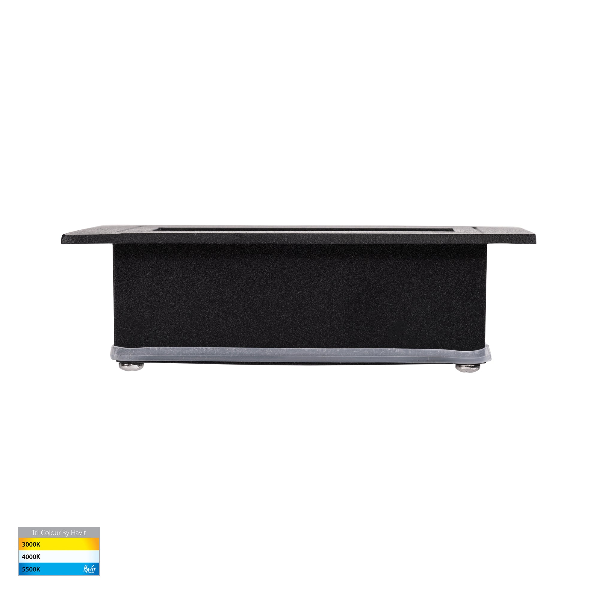 HV3113T-BLK-240V | HV3113T-BLK-12V - Trin Black Rectangular Recessed LED Step Light