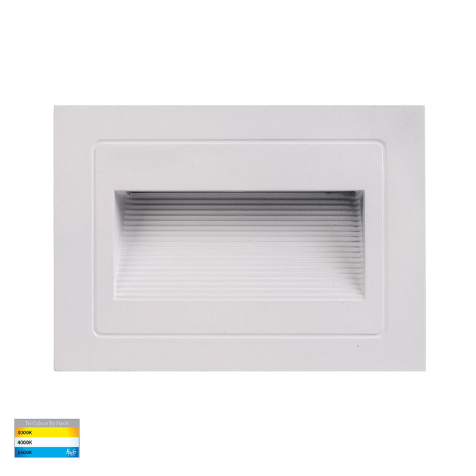 HV3113T-WHT-240V | HV3113T-WHT-12V - Trin White Rectangular Recessed LED Step Light