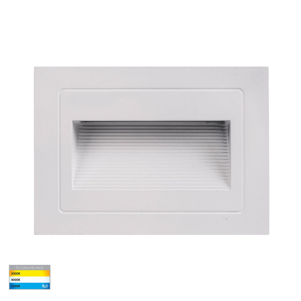 HV3113T-WHT-240V | HV3113T-WHT-12V - Trin White Rectangular Recessed LED Step Light
