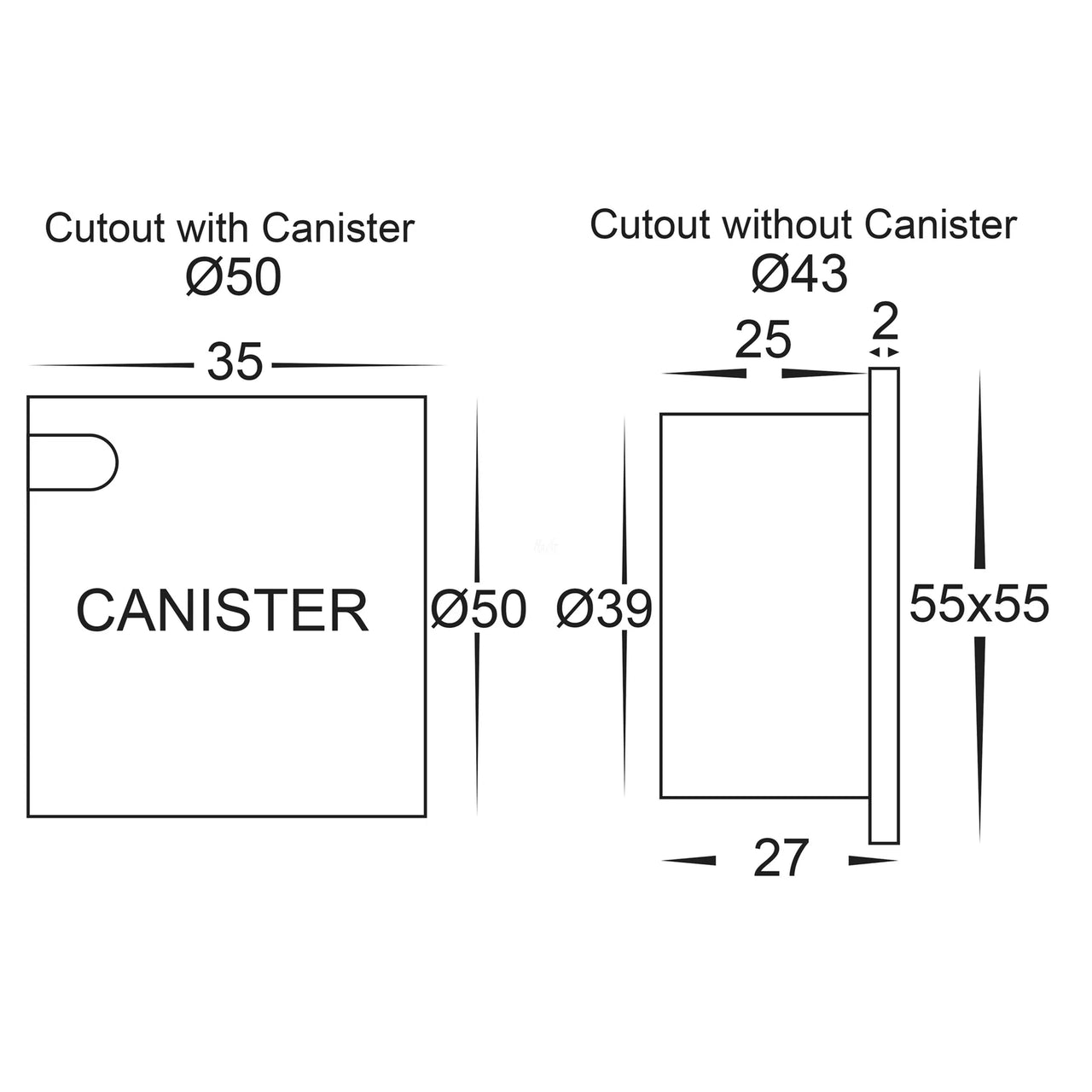 HV3216T Dimensions