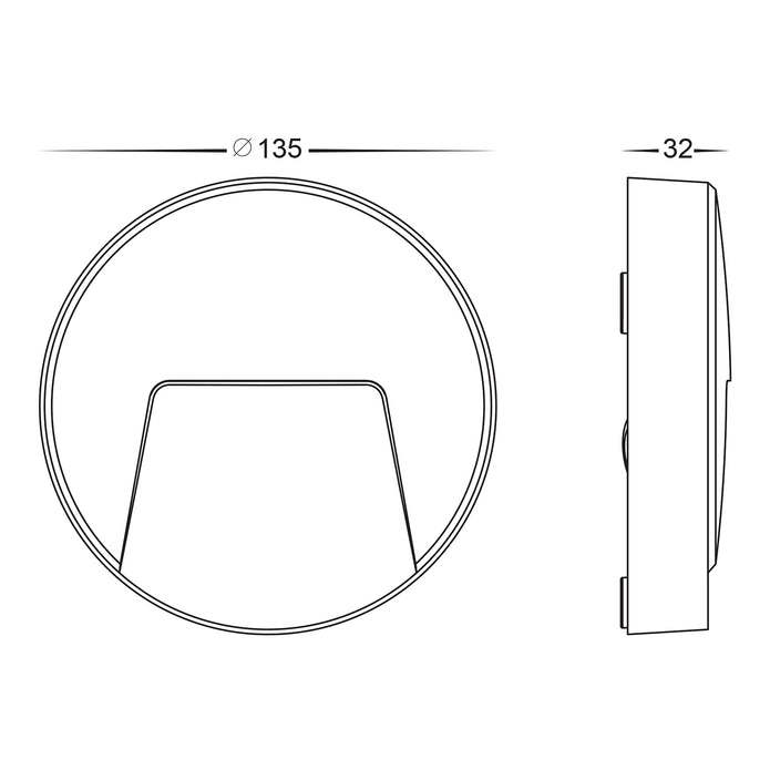 HV3221T-WHT - Seefore Polycarbonate White LED Step Light
