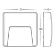 HV3222T-BLK - Seefore Polycarbonate Black LED Step Light
