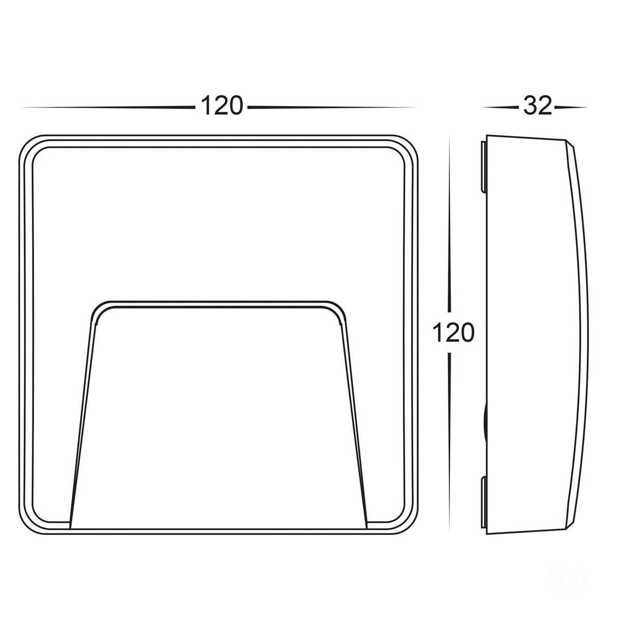 HV3222 Dimensions