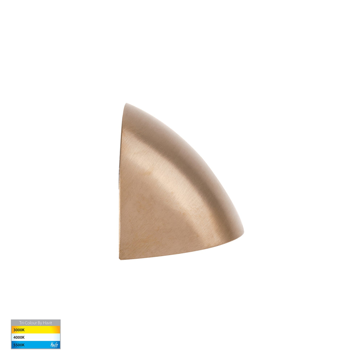 HV3251T-BR-12V - Curva Solid Brass LED Step Light