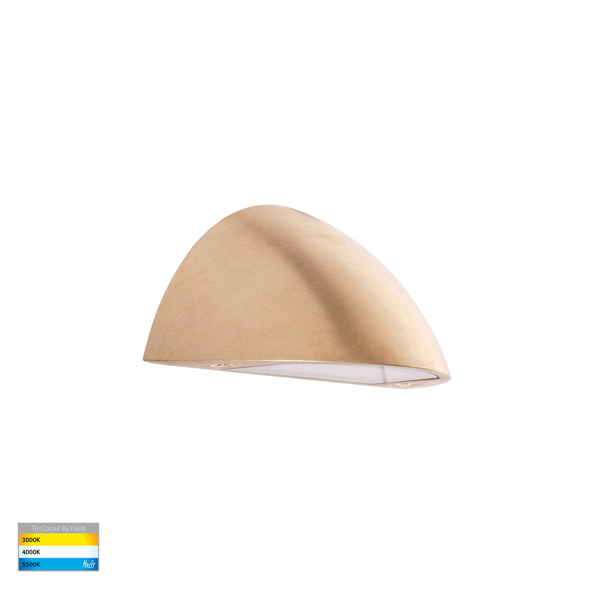 HV3251T-BR-12V - Curva Solid Brass LED Step Light