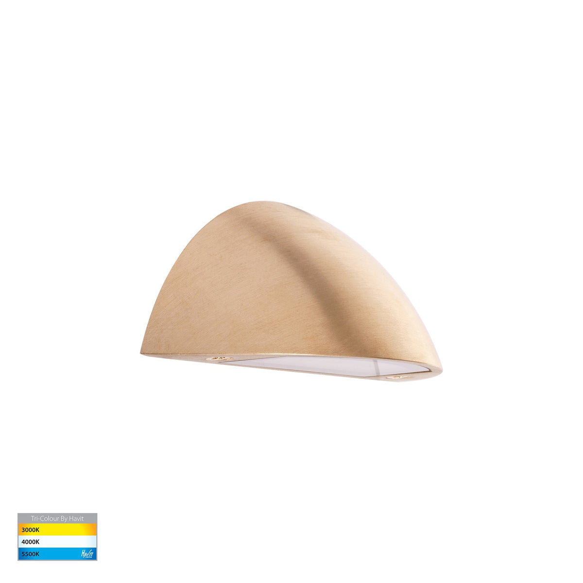 HV3251T-BR-12V - Curva Solid Brass LED Step Light