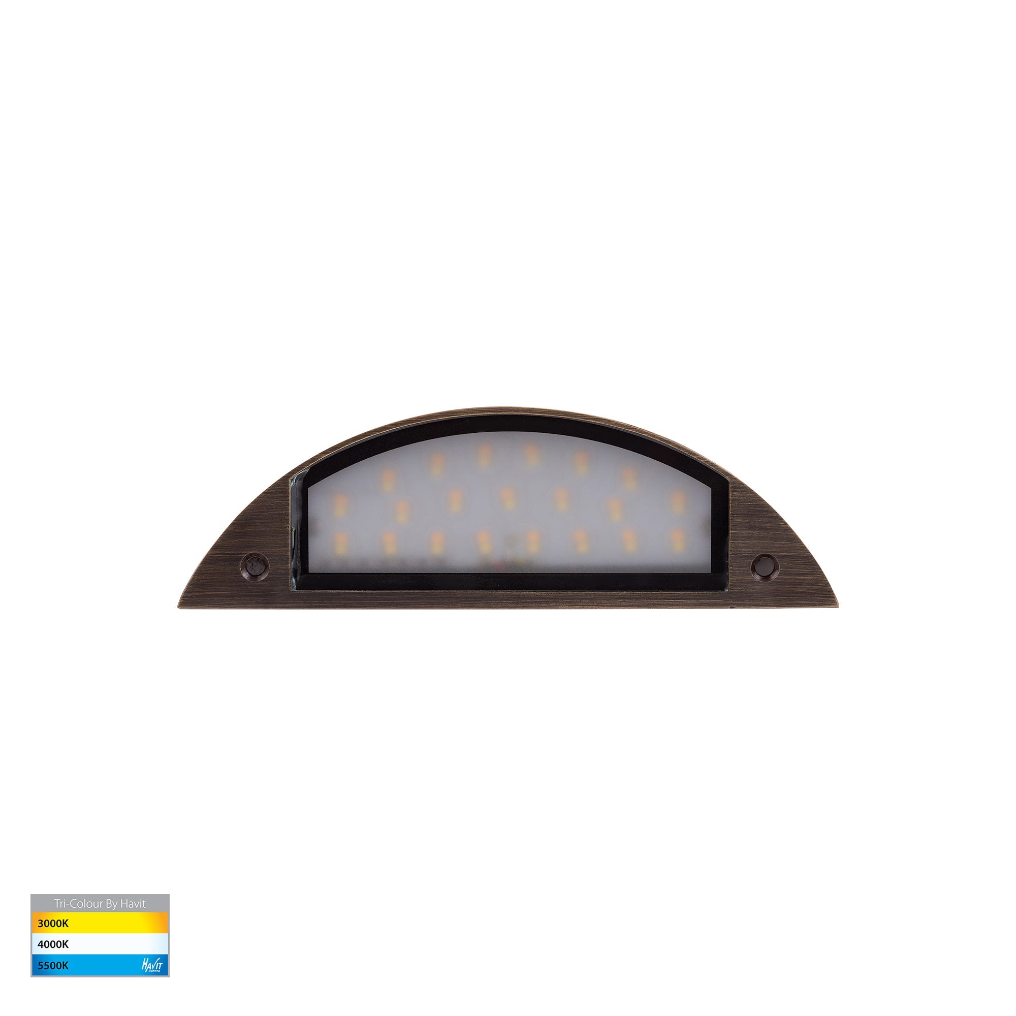 HV3252T-AB-12V - Curva Antique Brass LED Step Light
