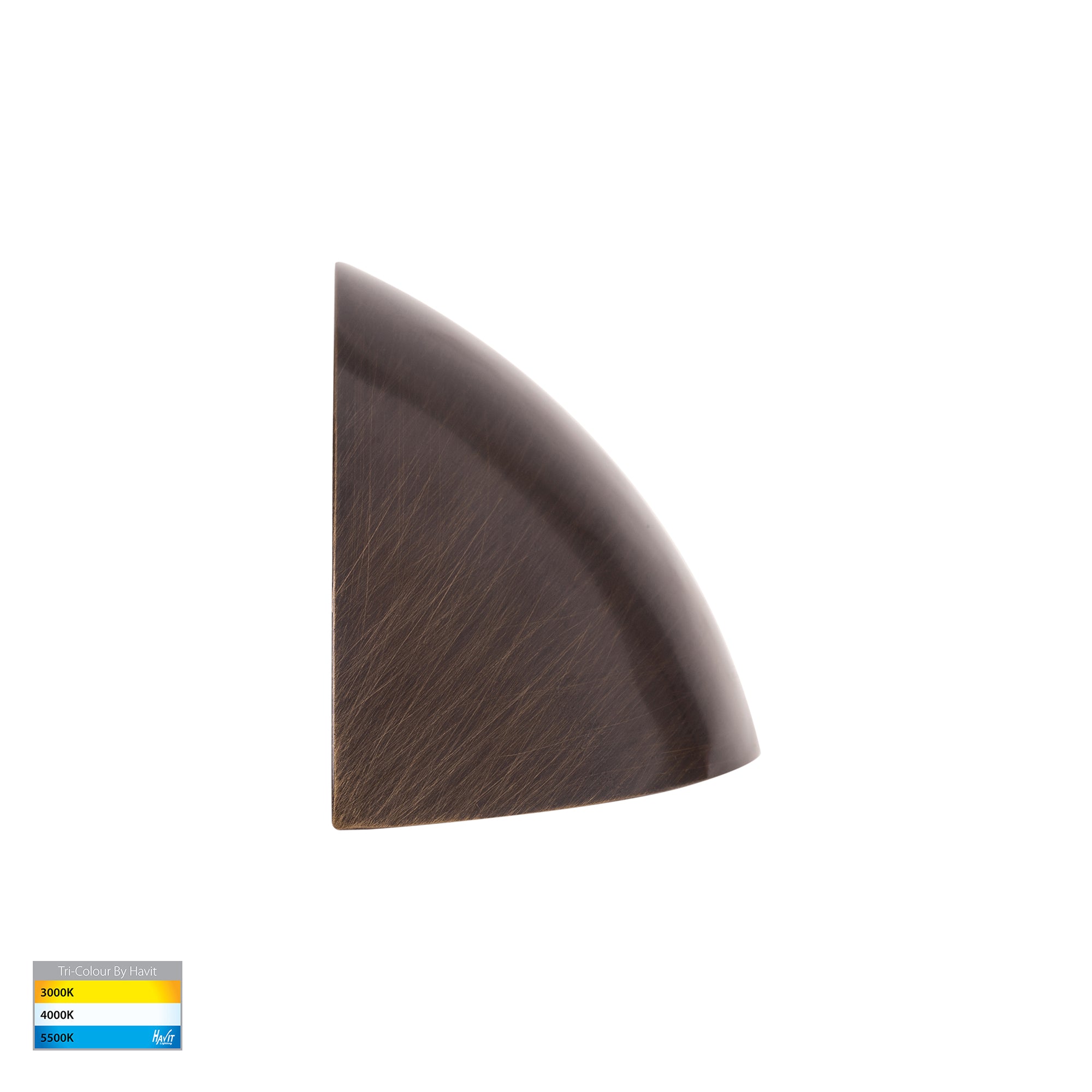 HV3252T-AB-12V - Curva Antique Brass LED Step Light