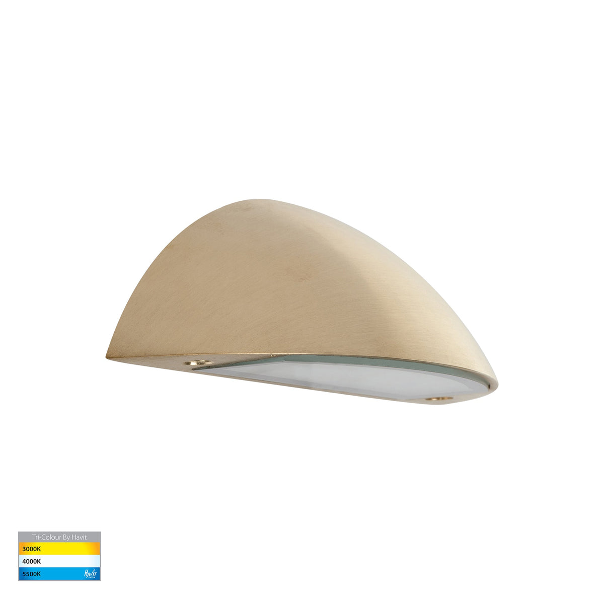 HV3252T-BR-12V - Curva Solid Brass LED Step Light
