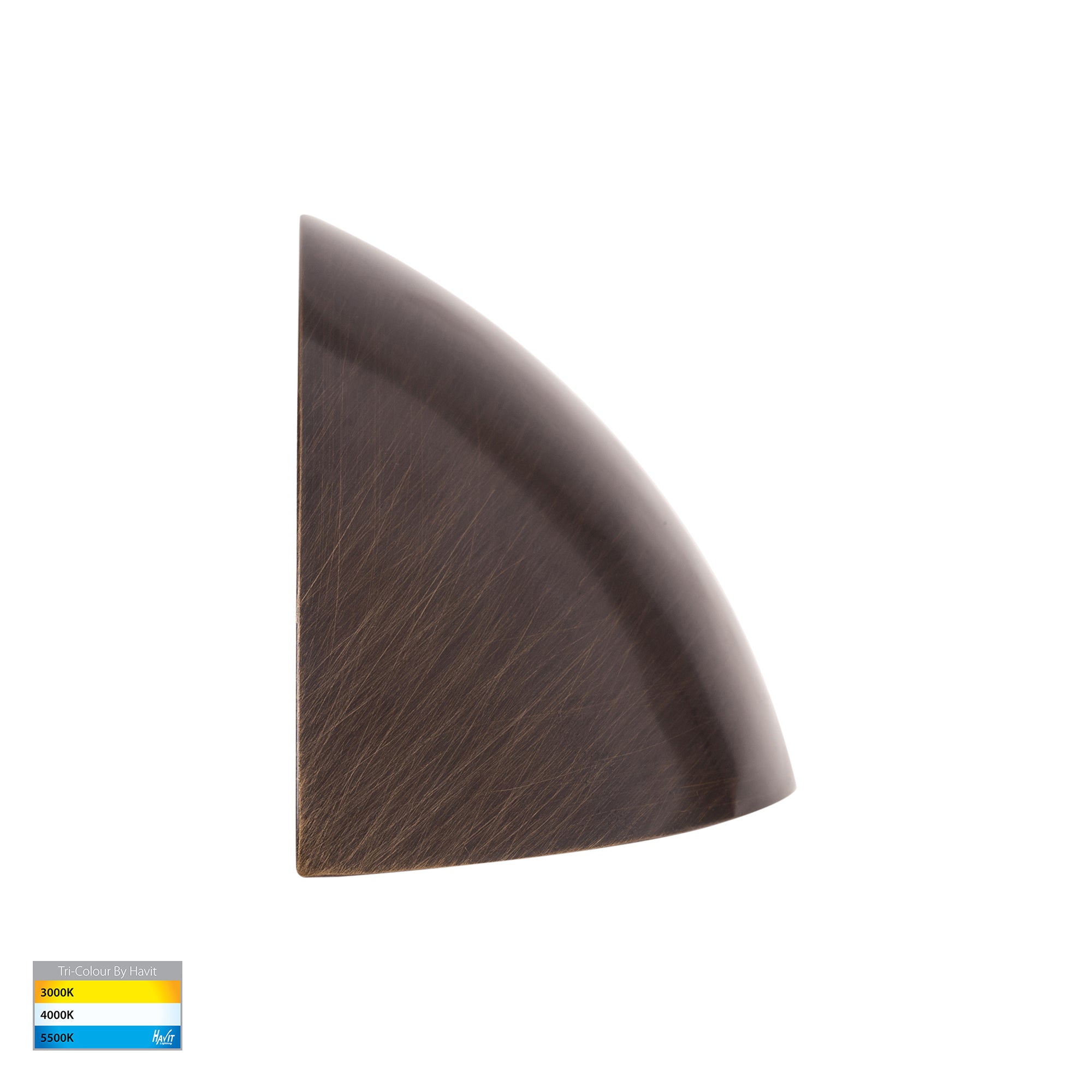 HV3253T-AB-12V - Curva Antique Brass LED Step Light