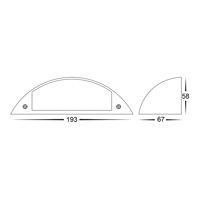 HV3253T-AB-12V - Curva Antique Brass LED Step Light