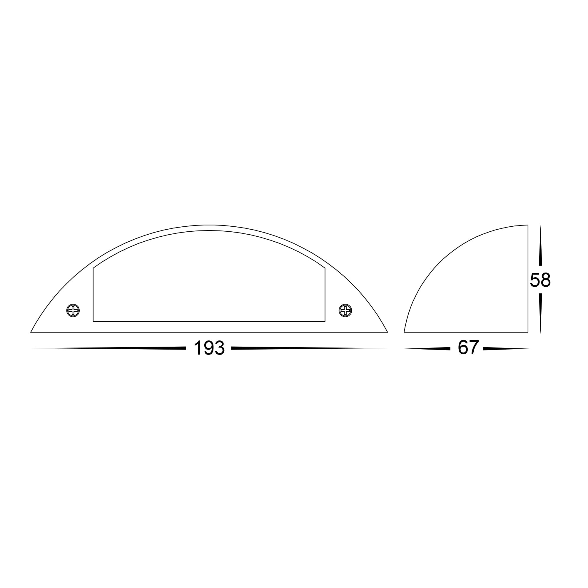 HV3253T-BR-12V - Curva Solid Brass LED Step Light