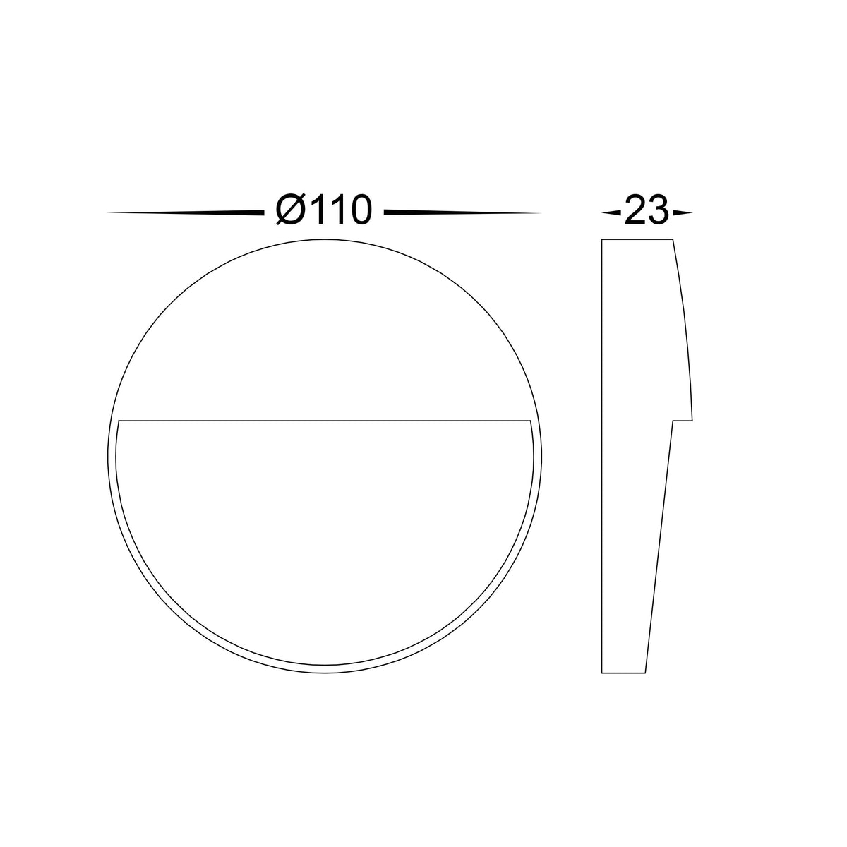 HV3268T-WHT-12V-RND - Fino White Round LED Outdoor Step Light
