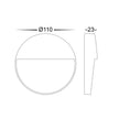 HV3268T-WHT-12V-RND - Fino White Round LED Outdoor Step Light