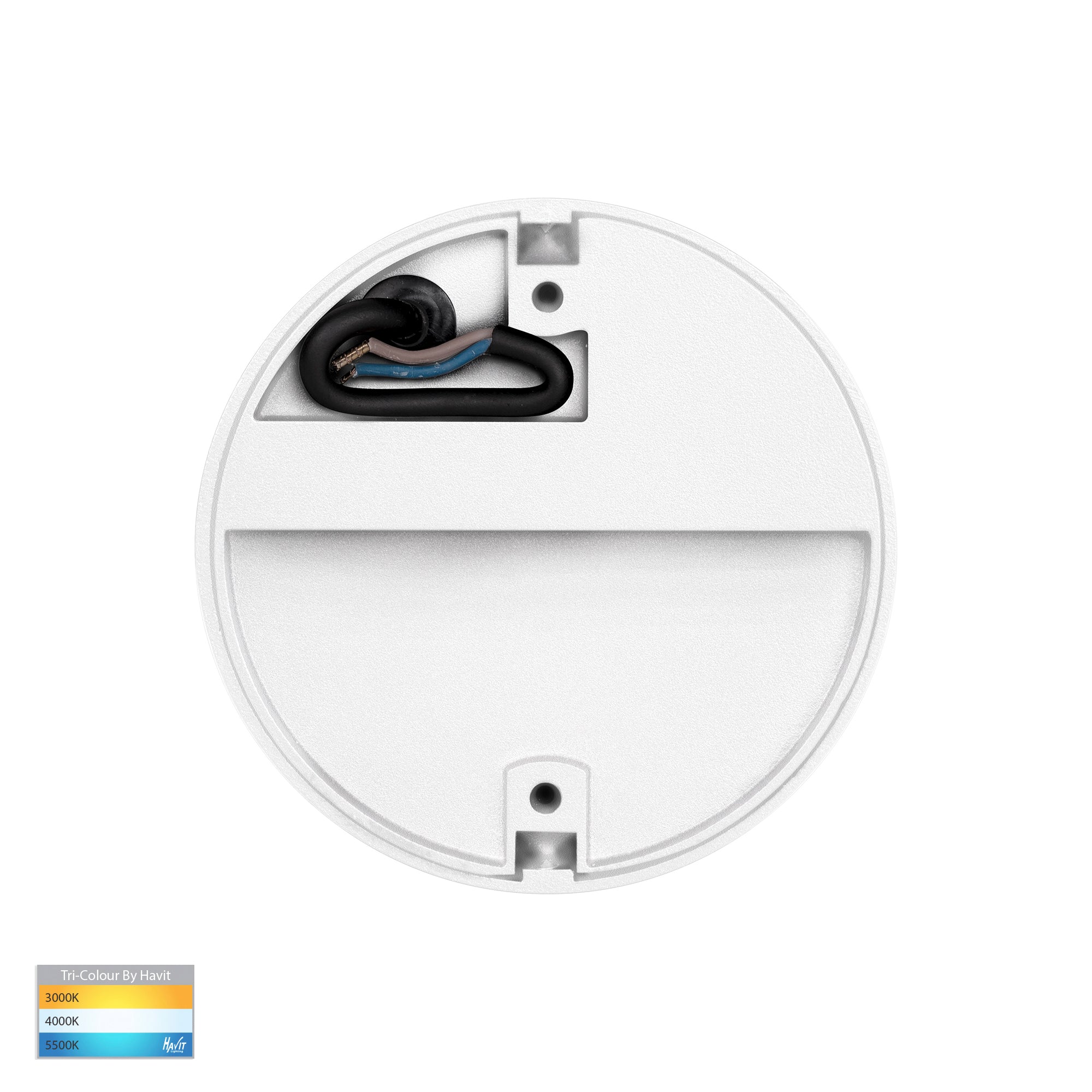 HV3268T-WHT-12V-RND - Fino White Round LED Outdoor Step Light