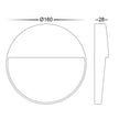 HV3269T-WHT-12V-RND - Fino White Round LED Outdoor Step Light