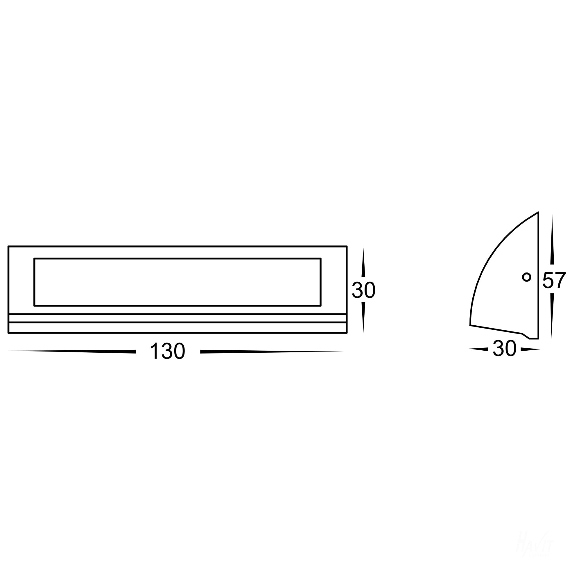 HV3270T-SLV-12V - Taso 3.5w Silver TRI Colour LED Step Light