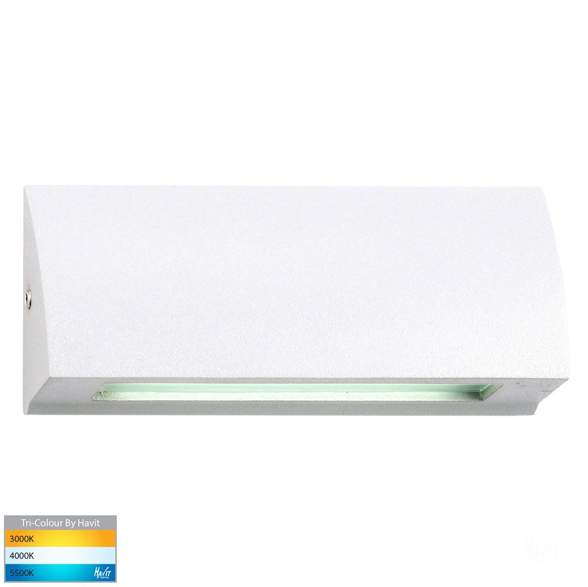 Taso 12V DC 3.5W LED Tri-Colour Rectangle Step Light in Matt White