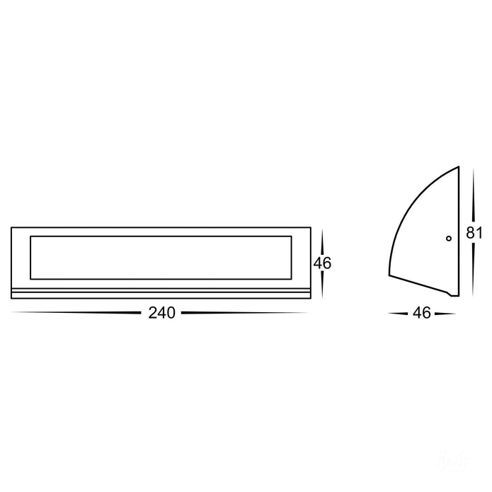 HV3272T-WHT-12V - Taso 10w White TRI Colour LED Step Light