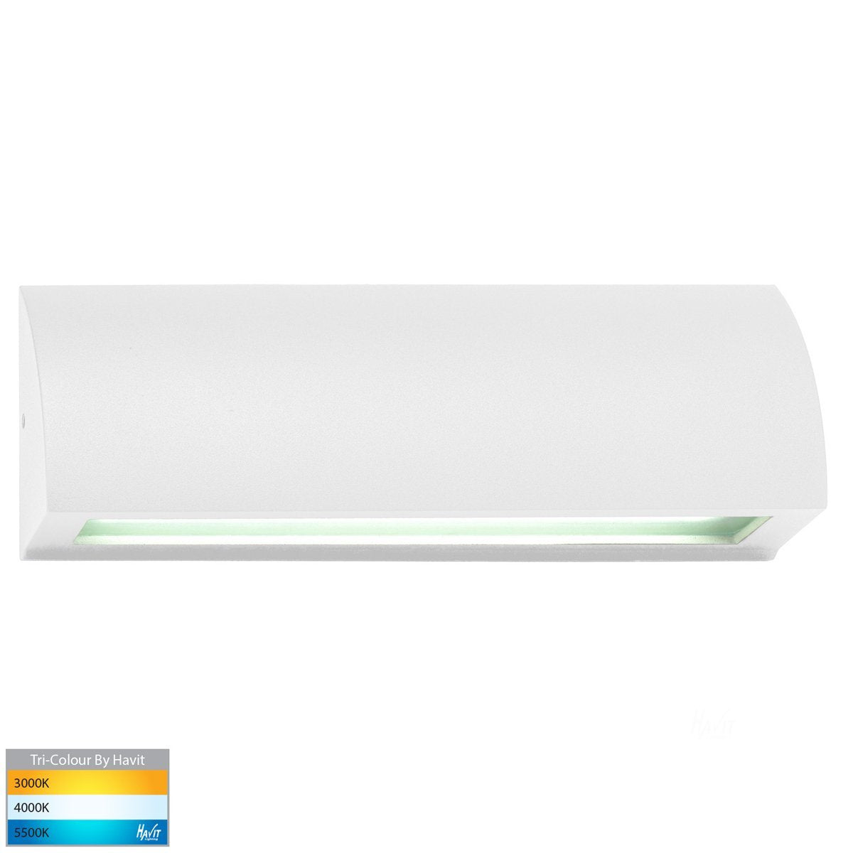 Taso 12V DC 10W LED Tri-Colour Rectangle Step Light in Matt White