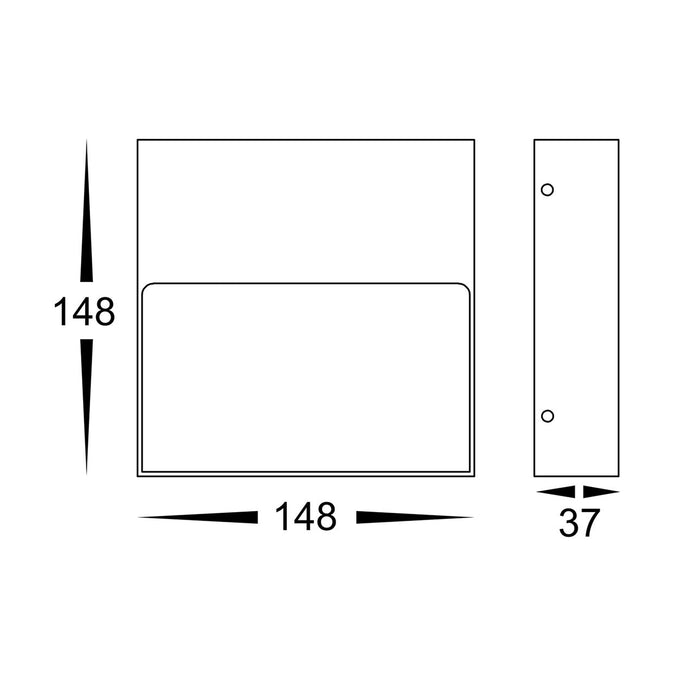 HV3276T-WHT - Virsma White Square LED Step lights