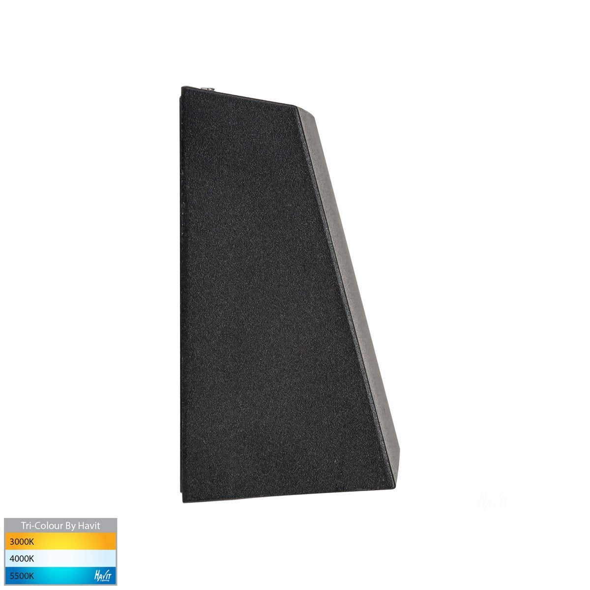 Shim 240V 12W LED Tri-Colour Rectangle Step Light in Black