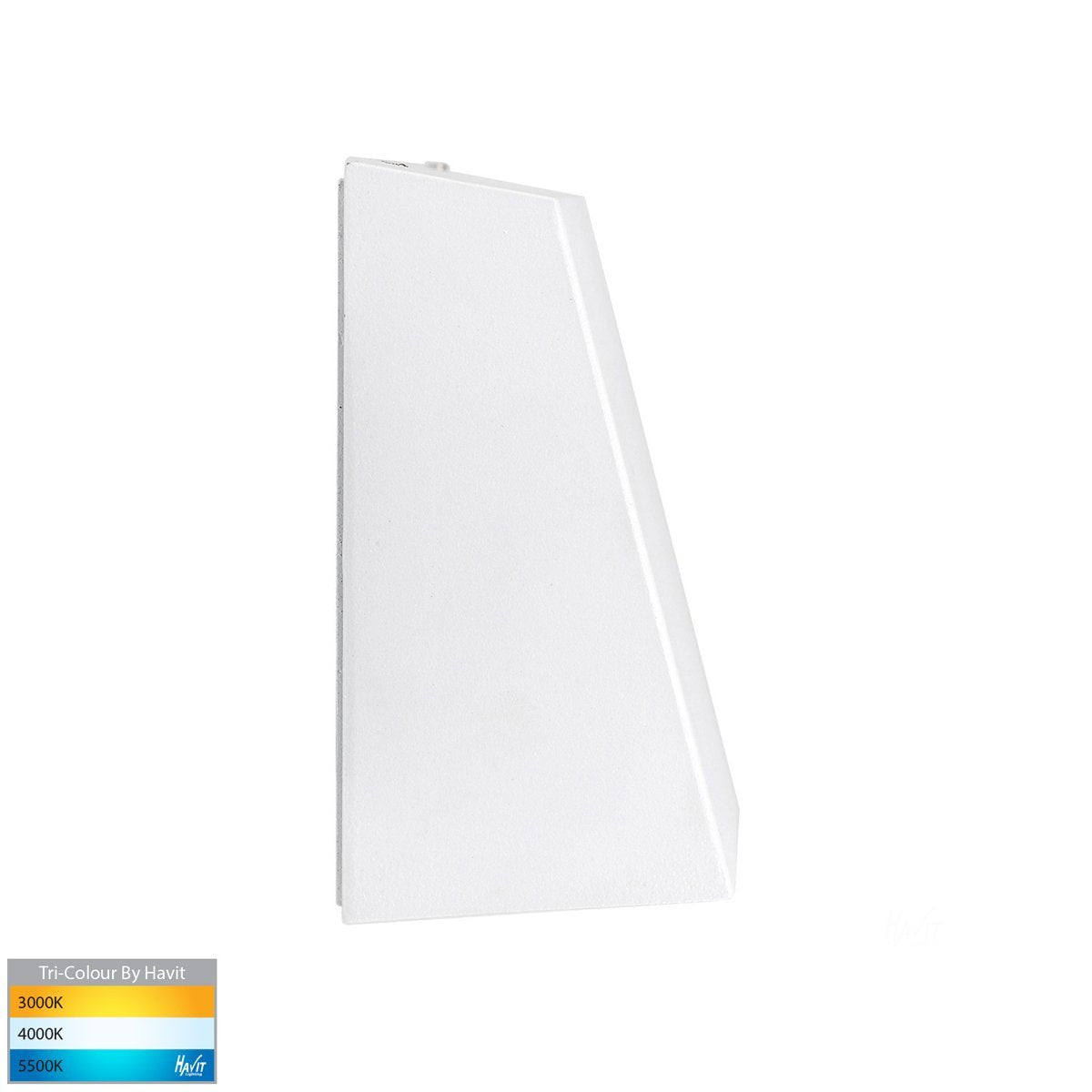 Shim 240V 12W LED Tri-Colour Rectangle Step Light in White