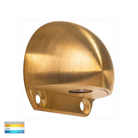 Thumbnail for Occhio 3W LED Tri-Colour 12V DC Eyelid Step Light in Solid Brass