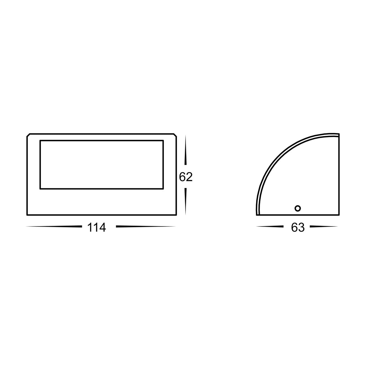 HV3283T-BLK - Ridge 316 Stainless Steel Black LED Step Light