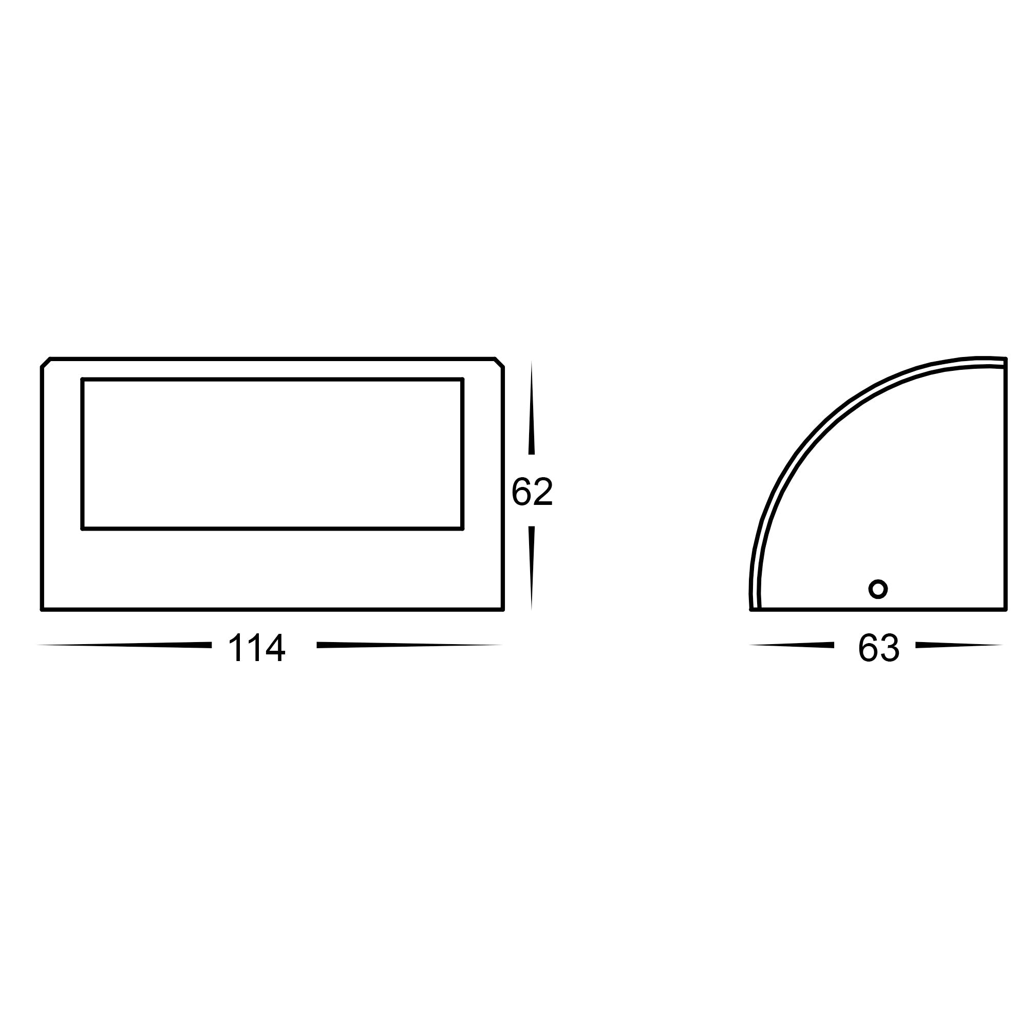 HV3283T-GPH- Ridge Graphite LED Step Light