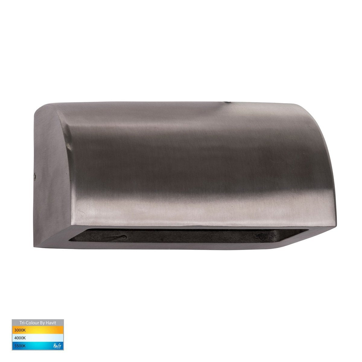Ridge 12V DC 6W LED Tri-Colour Rectangle Step Light in 316 Stainless Steel