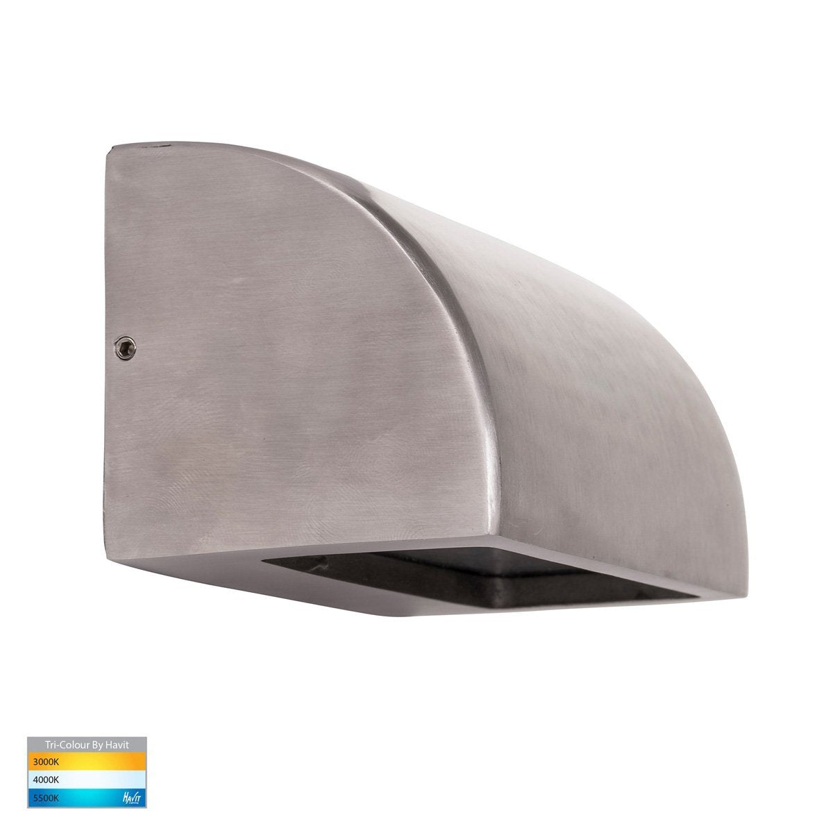 Ridge 12V DC 6W LED Tri-Colour Rectangle Step Light in 316 Stainless Steel