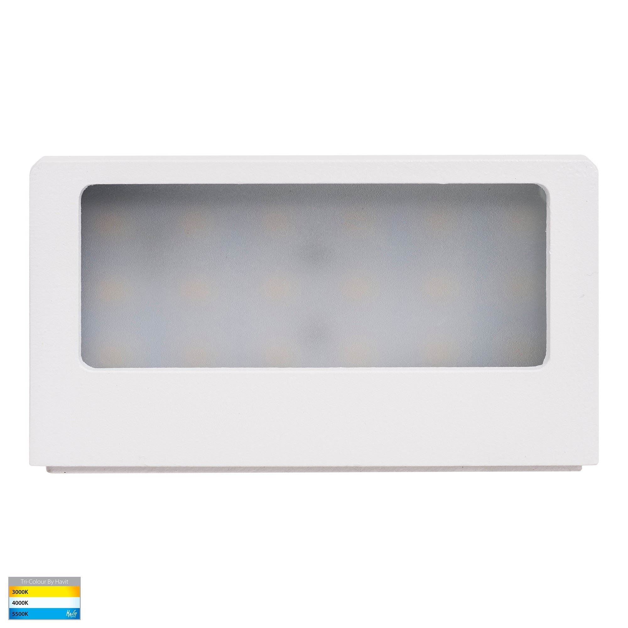 HV3283T-WHT - Ridge Aluminium White LED Step Light