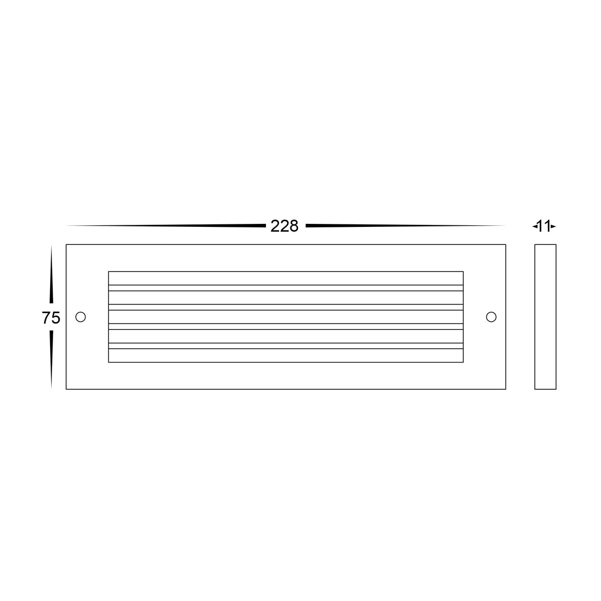 HV3296T-BLK-12V - Ardam Black LED Step Light