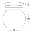 HV35021T-WHT - Cara White Up & Down Wall Light