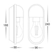 HV3512W-PB - Lume Polycarbonate Brass Wall Light