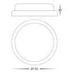 HV3523T - Muovi Polycarbonate Round 150mm Bunker Light