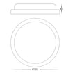 HV3525T - Muovi Polycarbonate Round 195mm Bunker Light