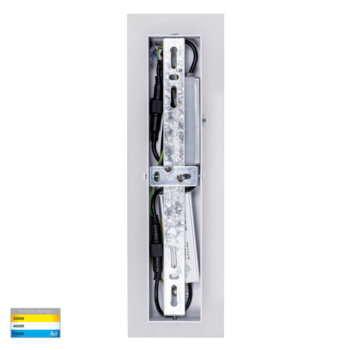 HV3571T-WHT - Barline Shadow Aluminium White 300mm Wall Light