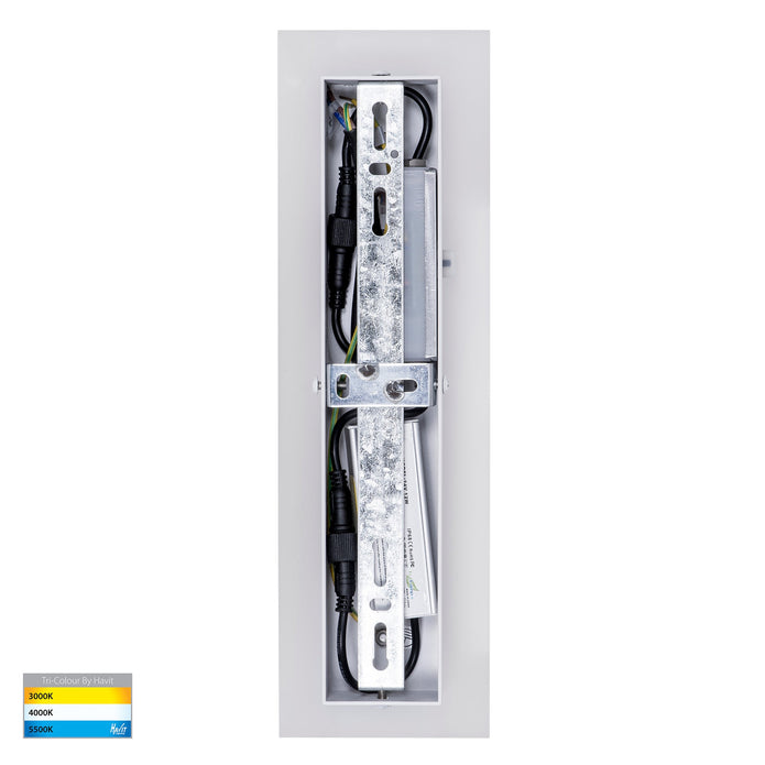 HV3571T-WHT - Barline Shadow Aluminium White 300mm Wall Light
