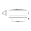 HV3571T-WHT - Barline Shadow Aluminium White 300mm Wall Light