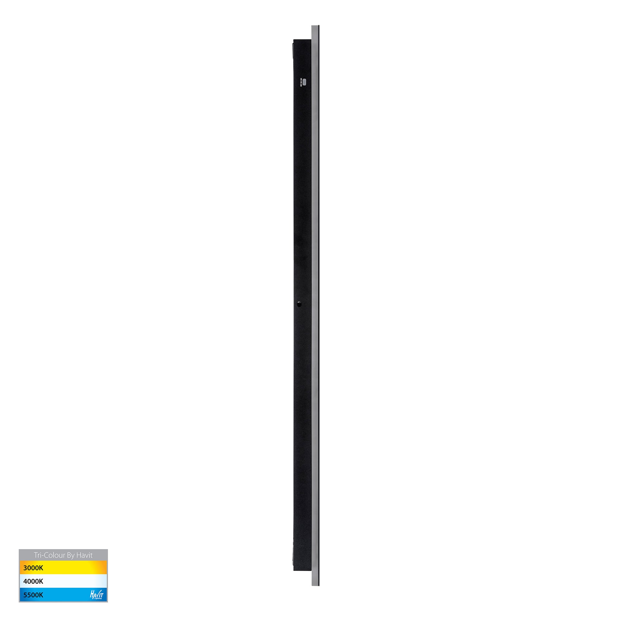 HV3574T-BLK - Barline Shadow Aluminium Black 1000mm Wall Light