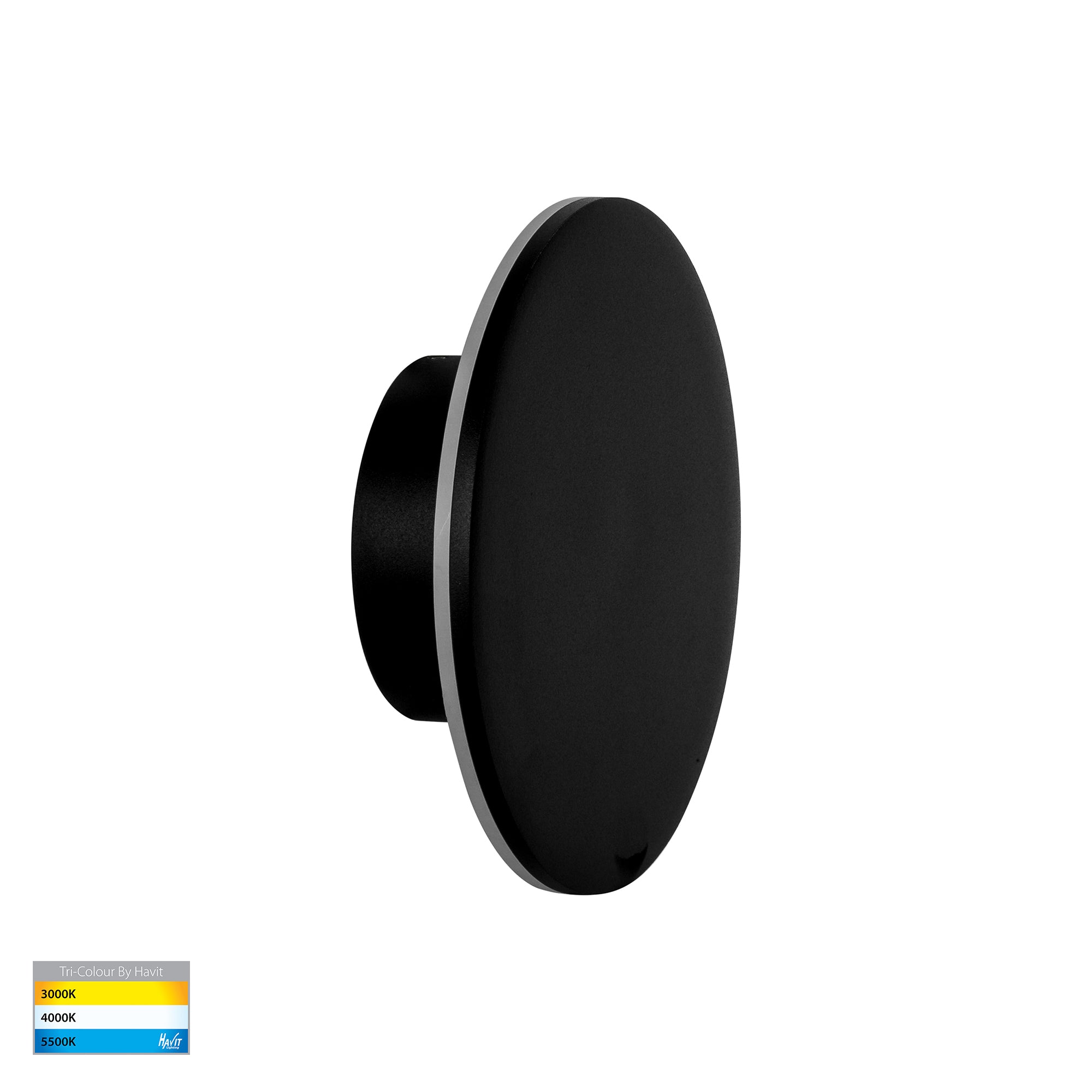 HV3591T-BLK - Halo Black TRI Colour LED Wall Light