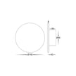 HV3591T-WHT- Halo White TRI Colour LED Wall Light