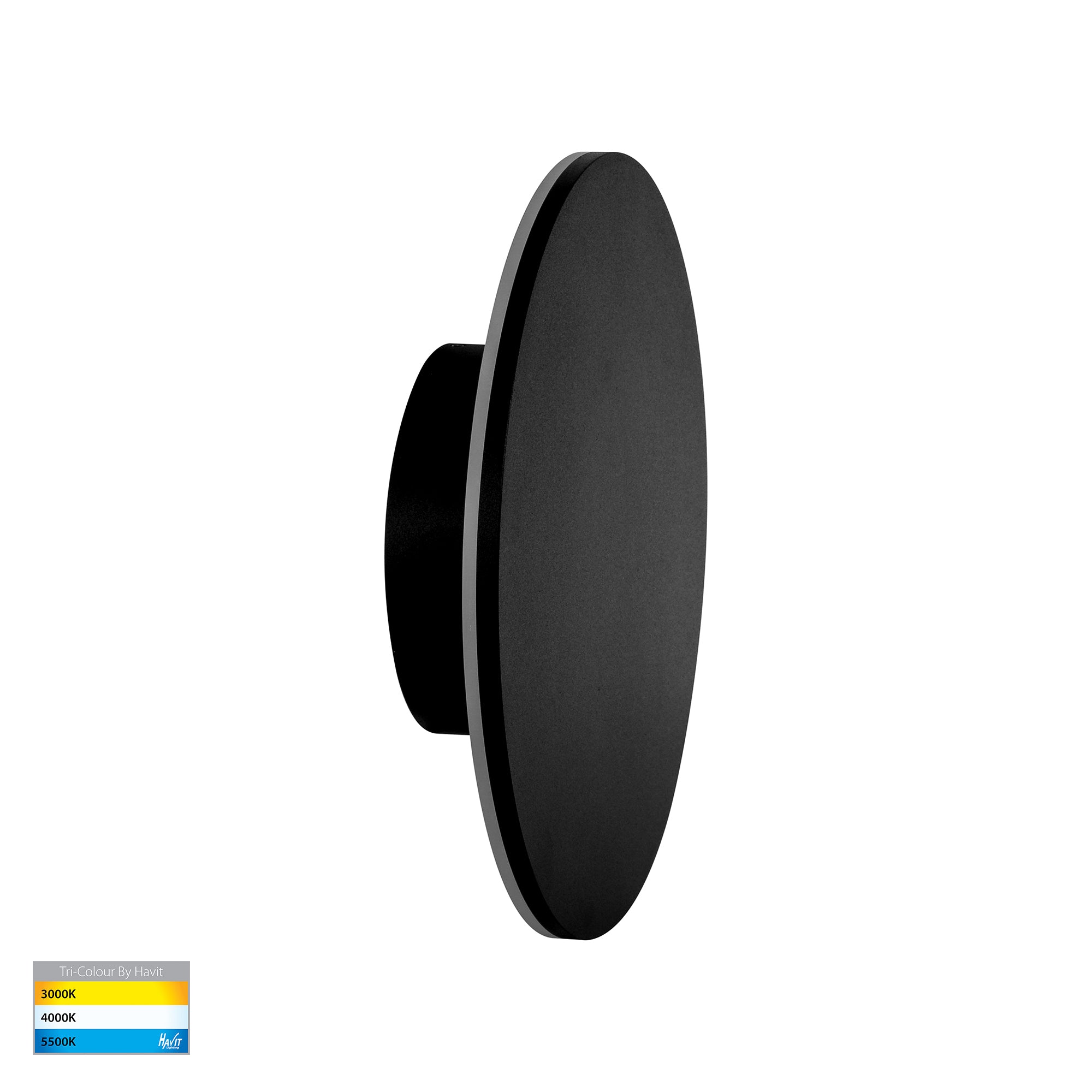 HV3592T-BLK - Halo Black TRI Colour LED Wall Light