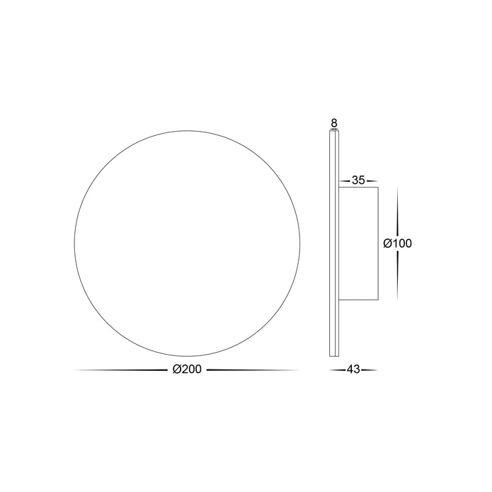 HV3592RGBW-WHT - Halo White RGBW LED Wall Light
