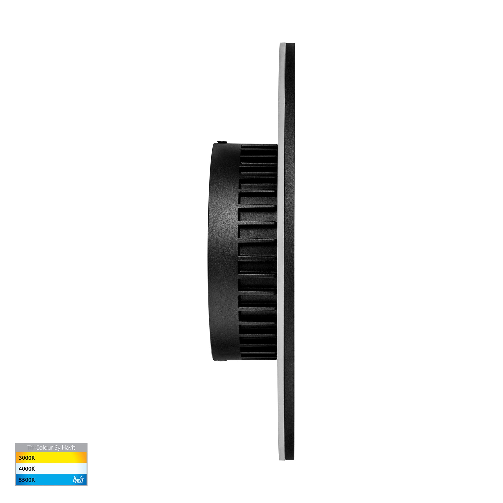 HV3593T-BLK - Halo Black TRI Colour LED Wall Light